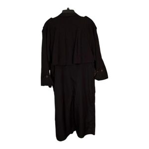 The Water's Edge for Michelle Stuart Black Caped Vintage Trench Coat- Size: 6
